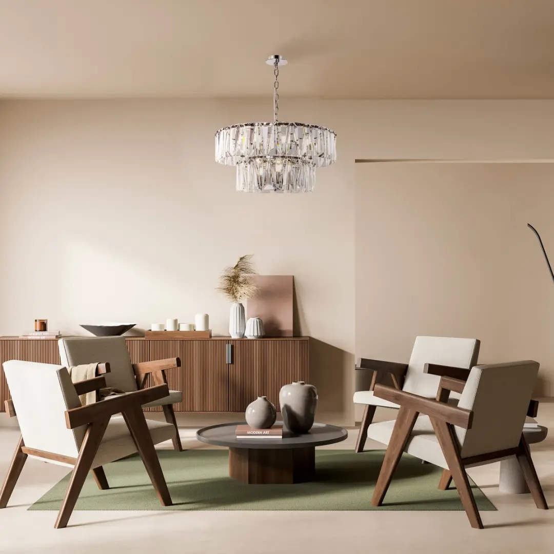 Maytoni Hanglamp Puntes Ø68cm - 12 Lichtpunten - Chroom