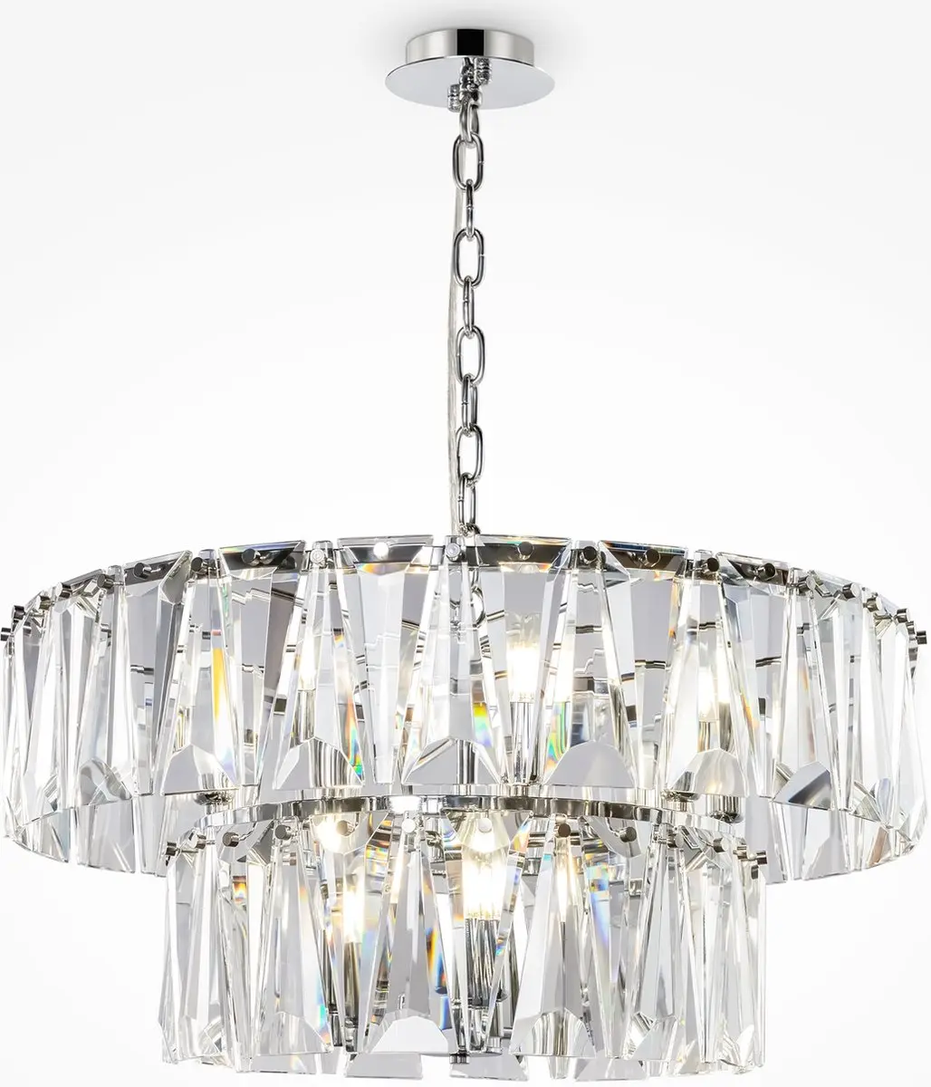 Maytoni Hanglamp Puntes Ø68cm - 12 Lichtpunten - Chroom