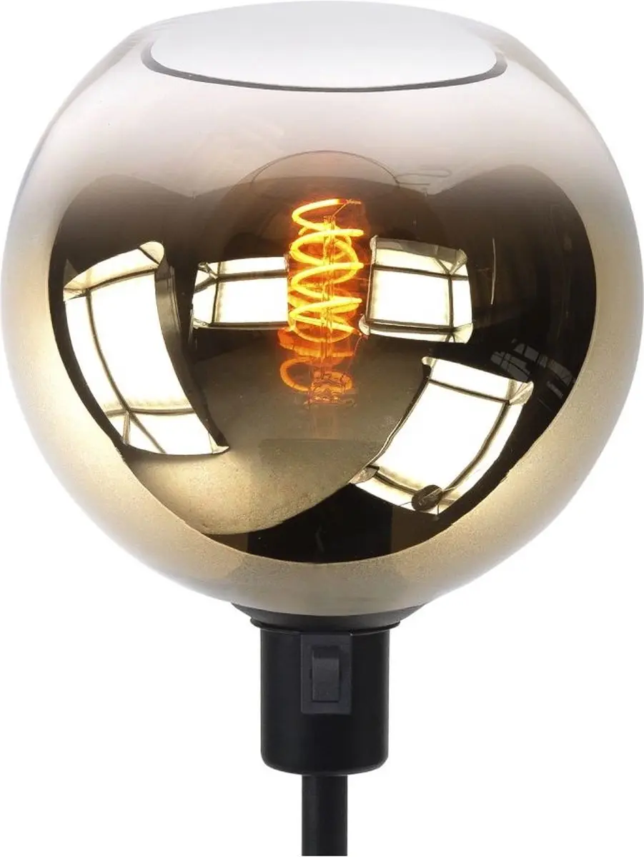 Highlight Fantasy Globe Tafellamp - 20x51cm - Zwart & Goud
