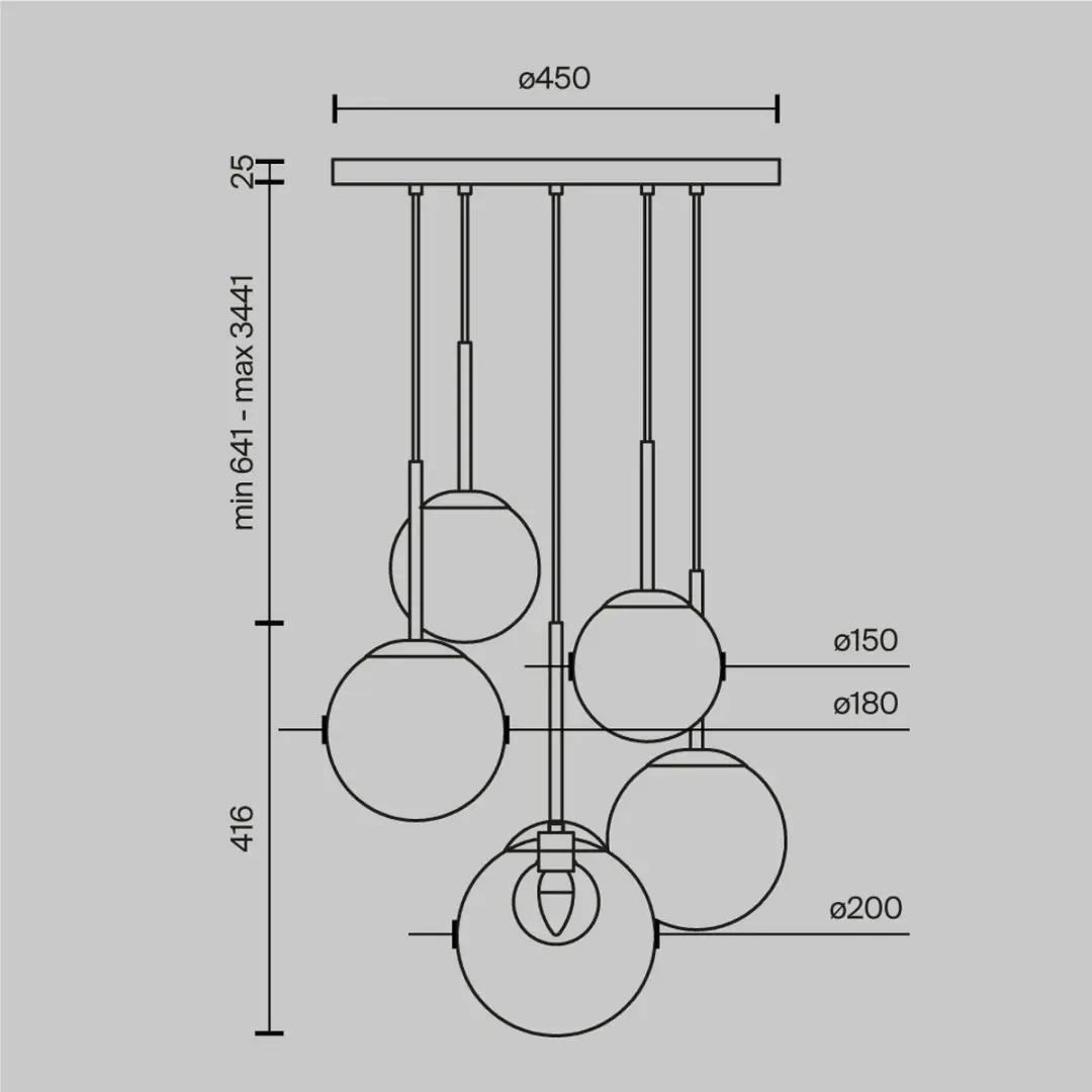 Maytoni Basic Form Hanglamp - Goud - Ø45cm