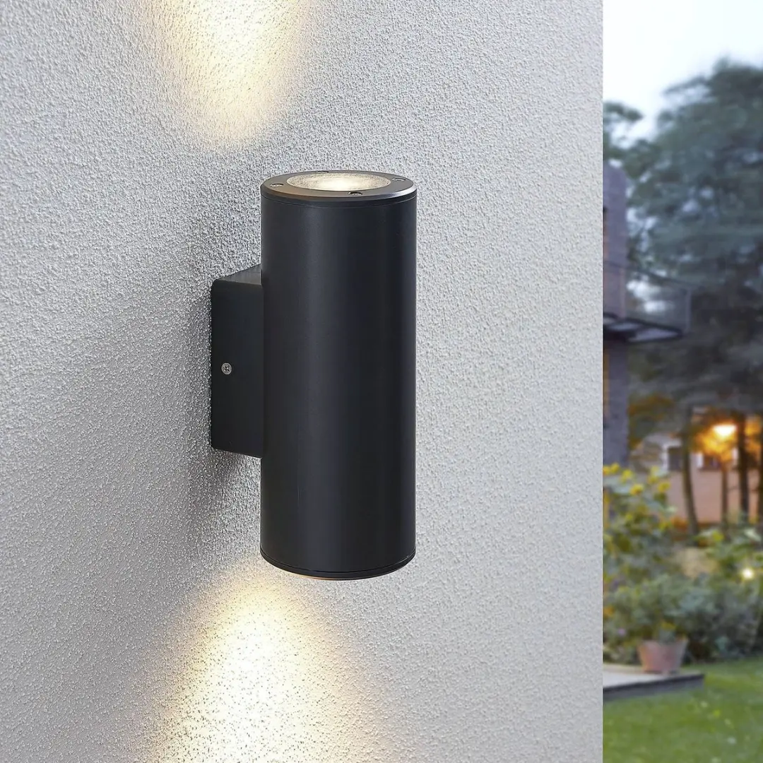 Lindby Wandlamp Buiten 2-Lichts GU10 - Donkergrijs