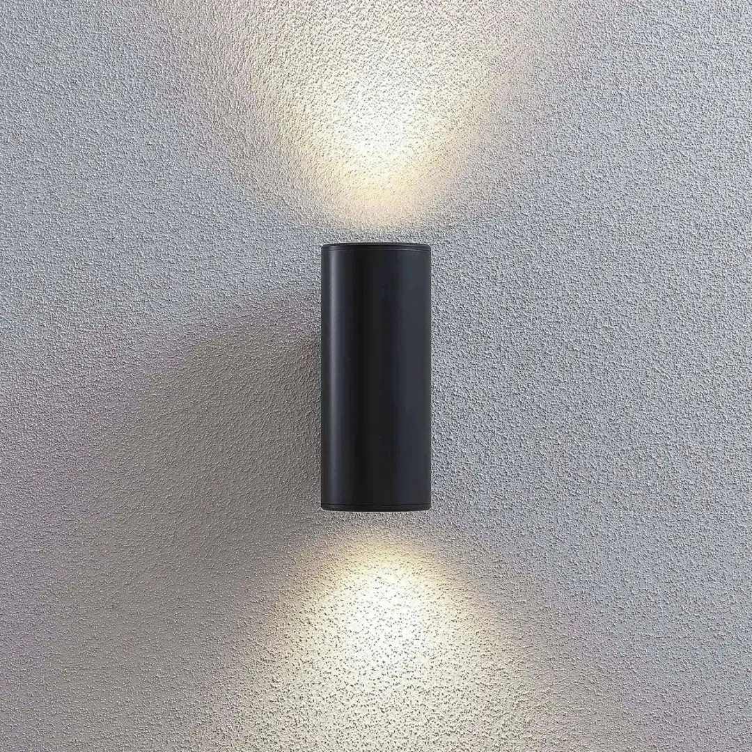 Lindby Wandlamp Buiten 2-Lichts GU10 - Donkergrijs
