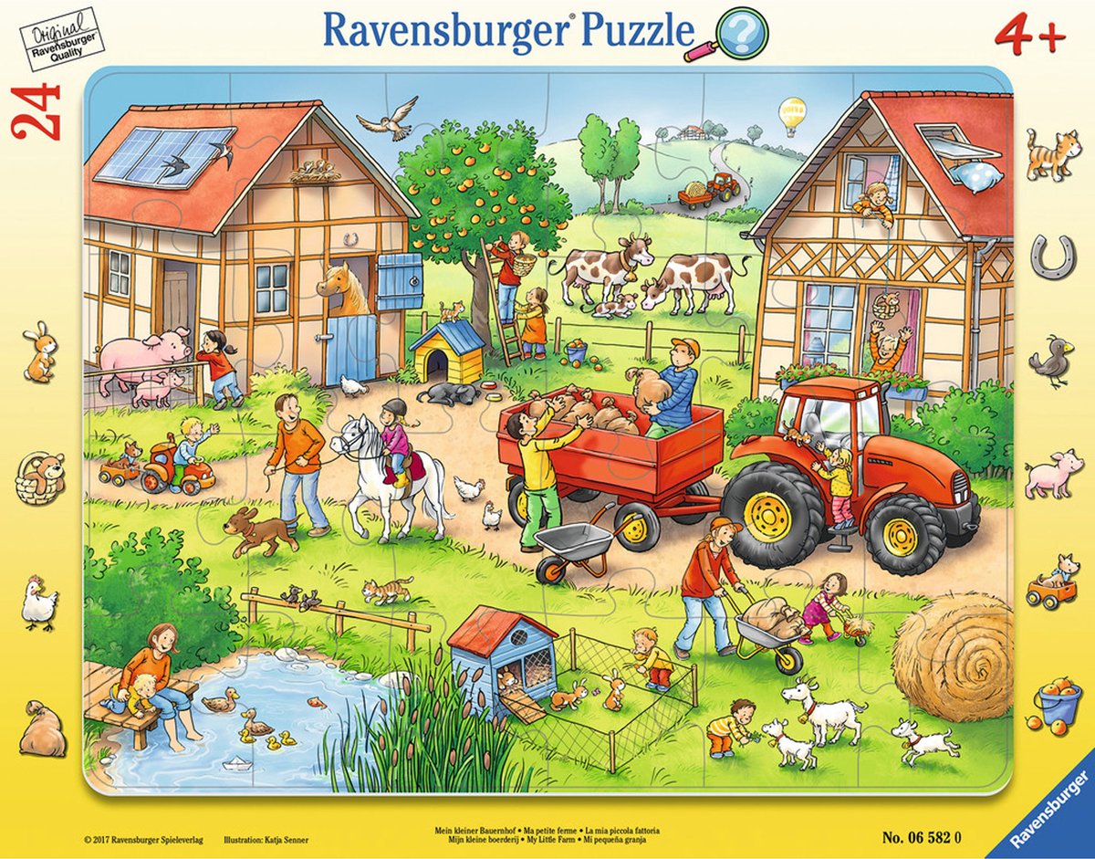 Ravensburger puzzel boerderij 24 stukjes - kinderpuzzel educatief.