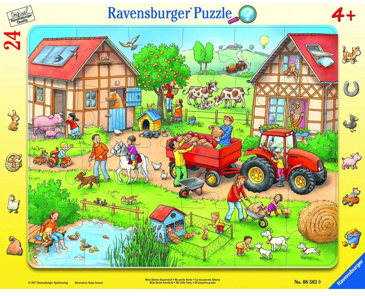 Ravensburger puzzel boerderij 24 stukjes - kinderpuzzel educatief.