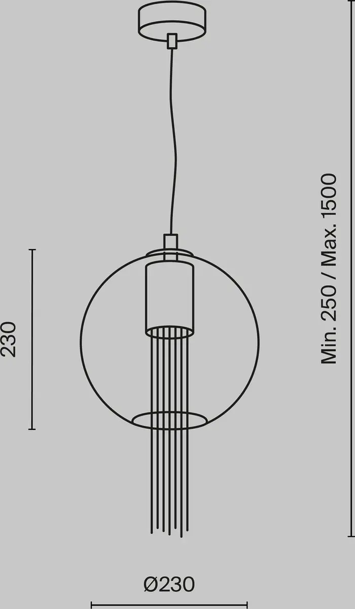 Maytoni Flusso Hanglamp - Brons Ø25cm