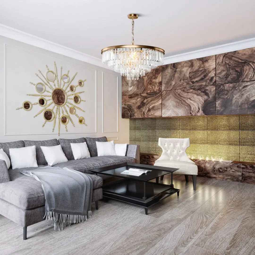 Maytoni Revero Hanglamp - Messing - Ø70cm