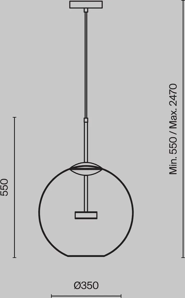 Maytoni Cometa Hanglamp - Goud - Ø35cm