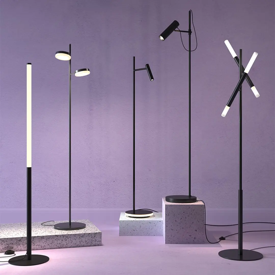 Maytoni Estudo Vloerlamp - 11W - Zwart