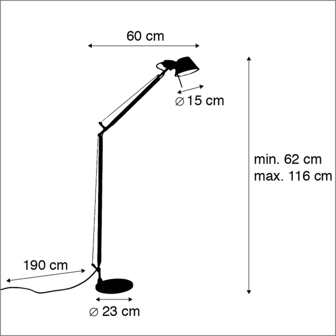 Artemide Tolomeo Tavolo Bureaulamp - 1 Lichtpunt - Zwart
