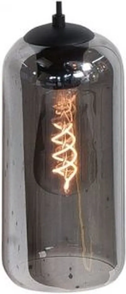 Highlight Fantasy Hanglamp Smoke Glas - 5 Lichtpunten - Zwart