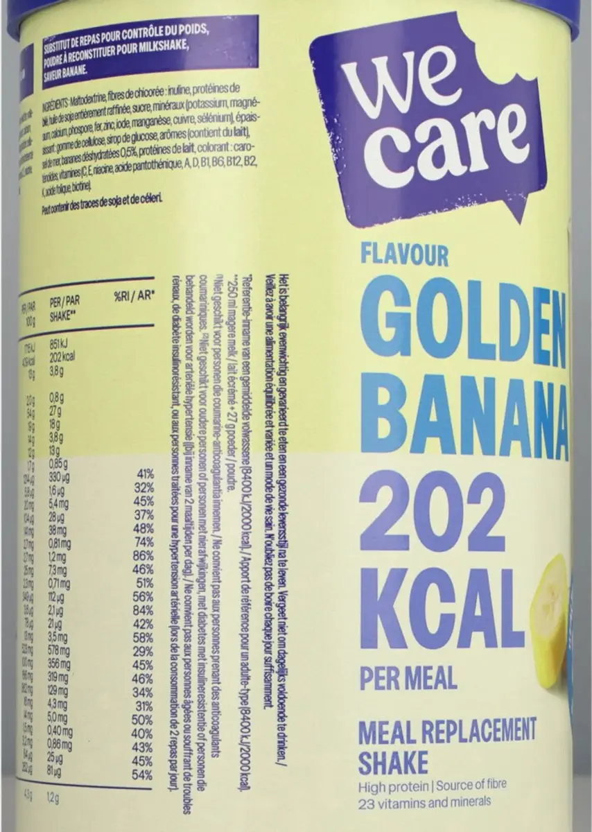 weCare Meal Replacement Shake Golden Banana