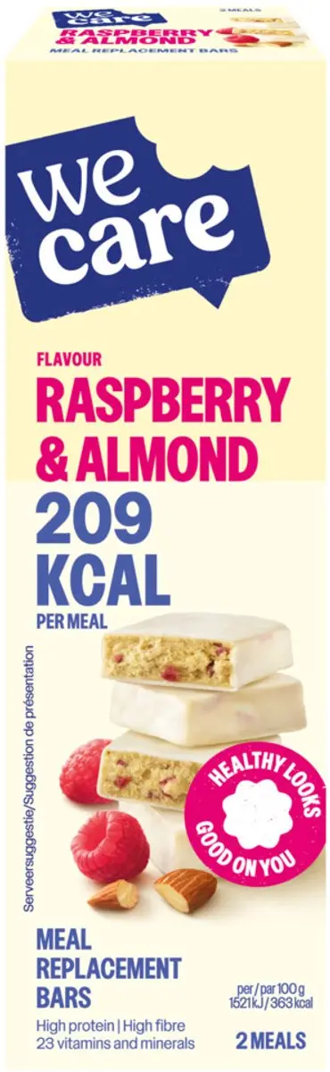 weCare Meal Replacement Bars Raspberry Almond