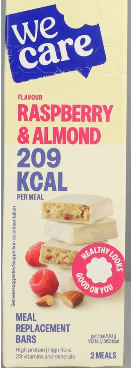 weCare Meal Replacement Bars Raspberry Almond - 3 Stuks