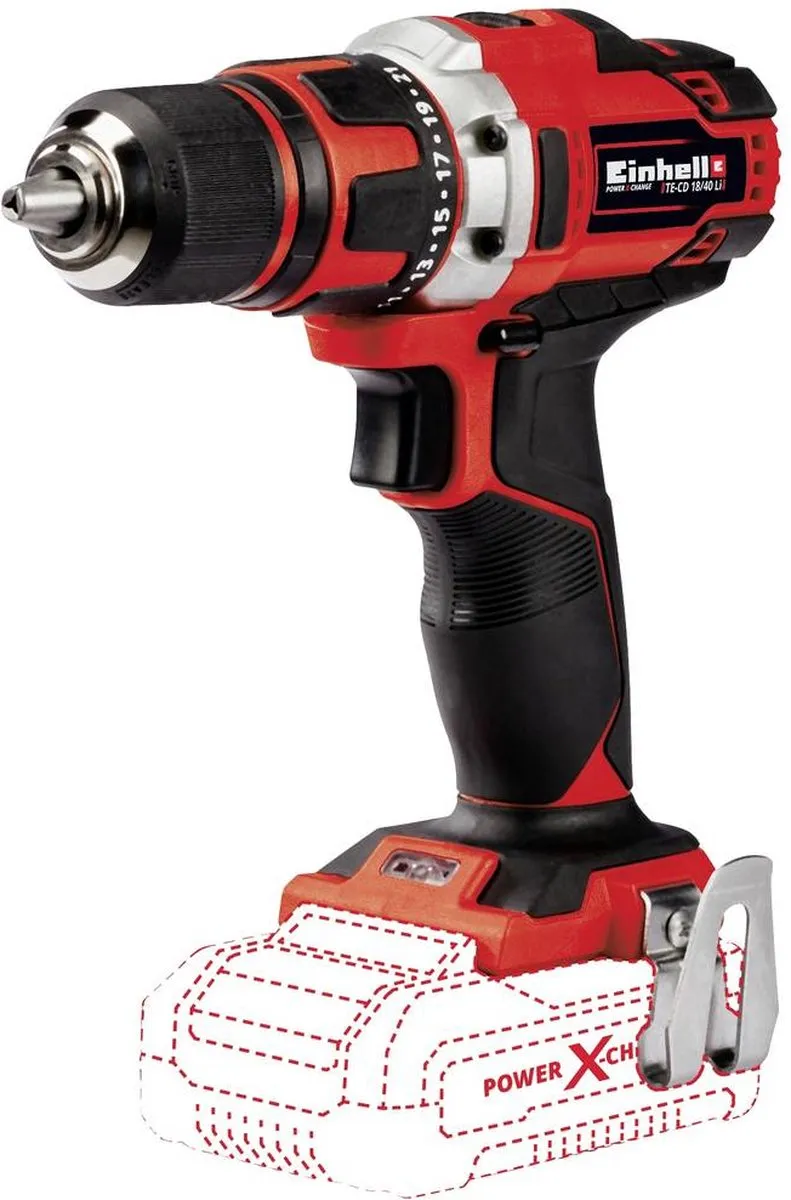 Einhell TE-CD 12/1 X-Li Accuboormachine - 2 snelheden - 20 koppelstanden - 2,0 Ah