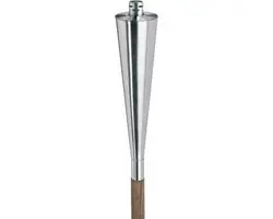 Blomus ORCHOS Tuinfakkel 145cm - Mat RVS - Zilver/Hout