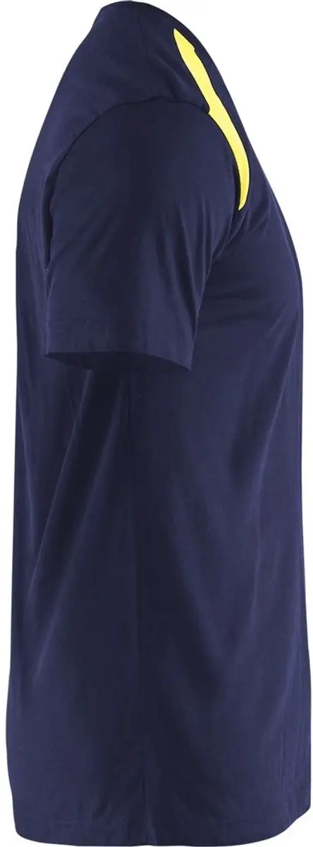 Blåkläder T-shirt 3379-1042 Bi-Color Marine/High Vis Geel - 4XL