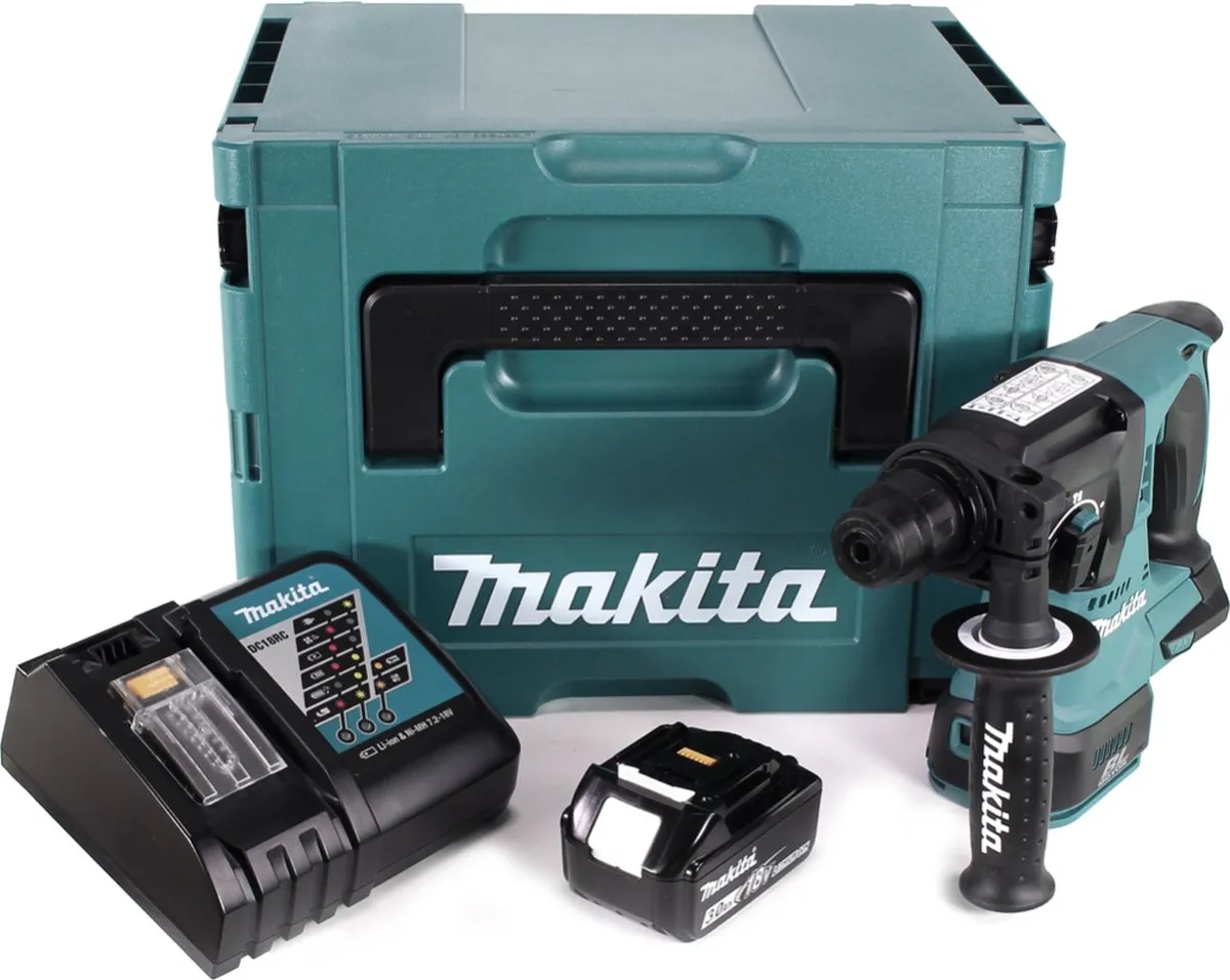 Makita DHR242RF1J Accuklopboormachine 18V SDS-plus - 2.4J - 1x 3.0Ah - afbeelding 5 van 5