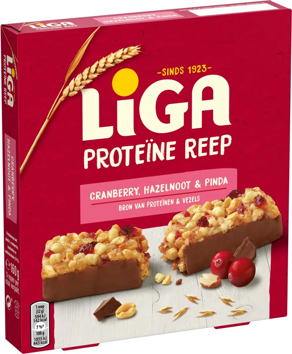 Liga Proteïne Repen Cranberry & Noten 8x160g