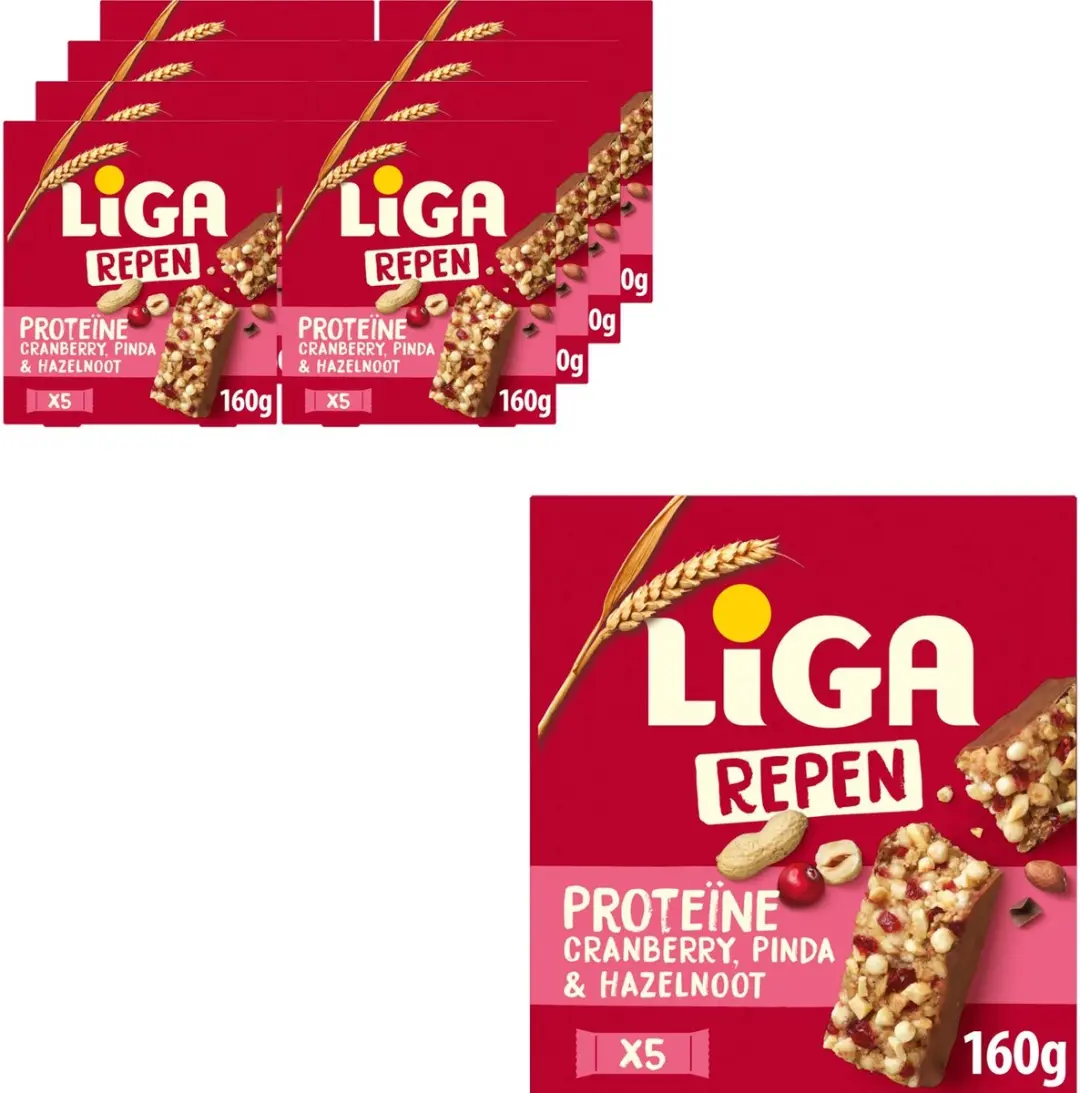 Liga Proteïne Repen Cranberry & Noten 8x160g