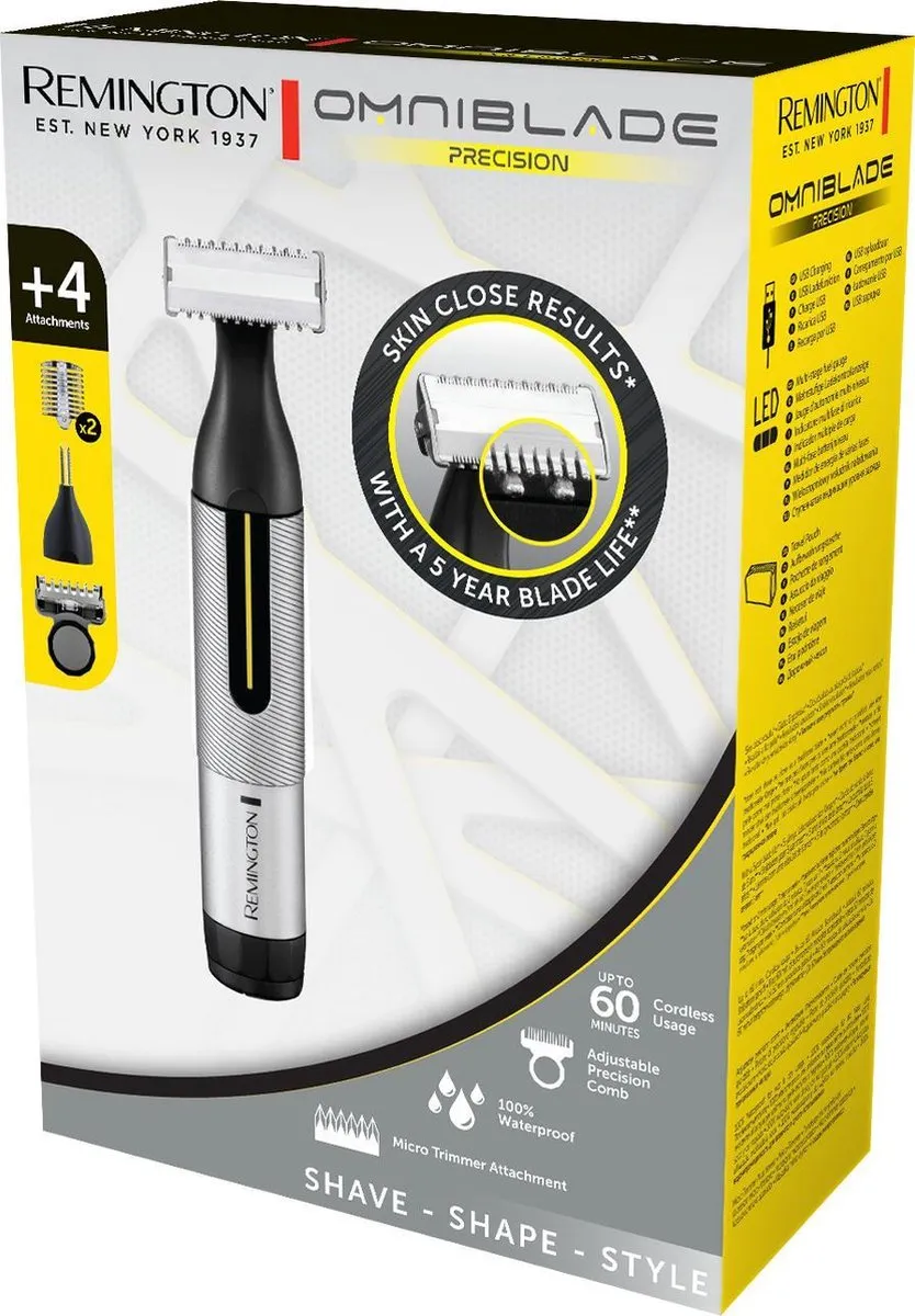 Remington Omniblade HG4000 Trimmer - 4 Opzetstukken - Grijs/Zwart