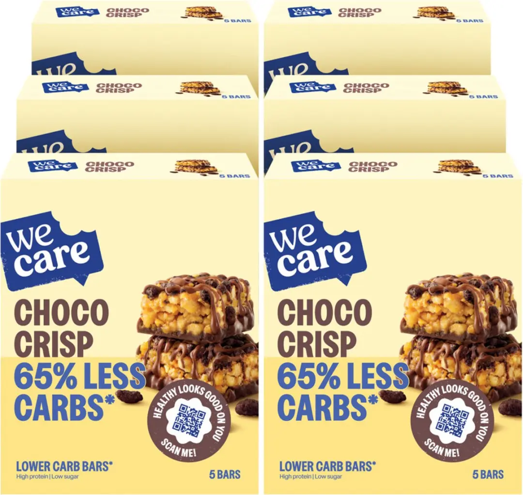 weCare Lower Carb Bar Choco Crisp - 20 Stuks