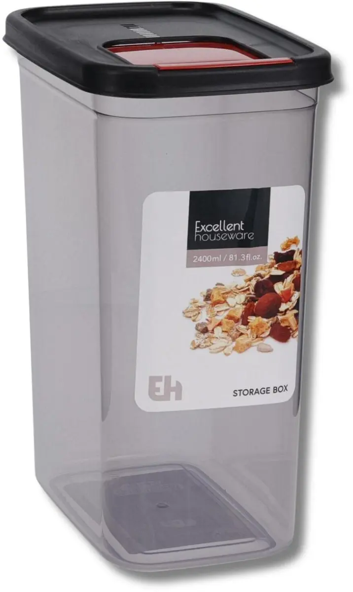 Excellent Houseware Voedselcontainer Strooibus 2400ml - 3 Stuks