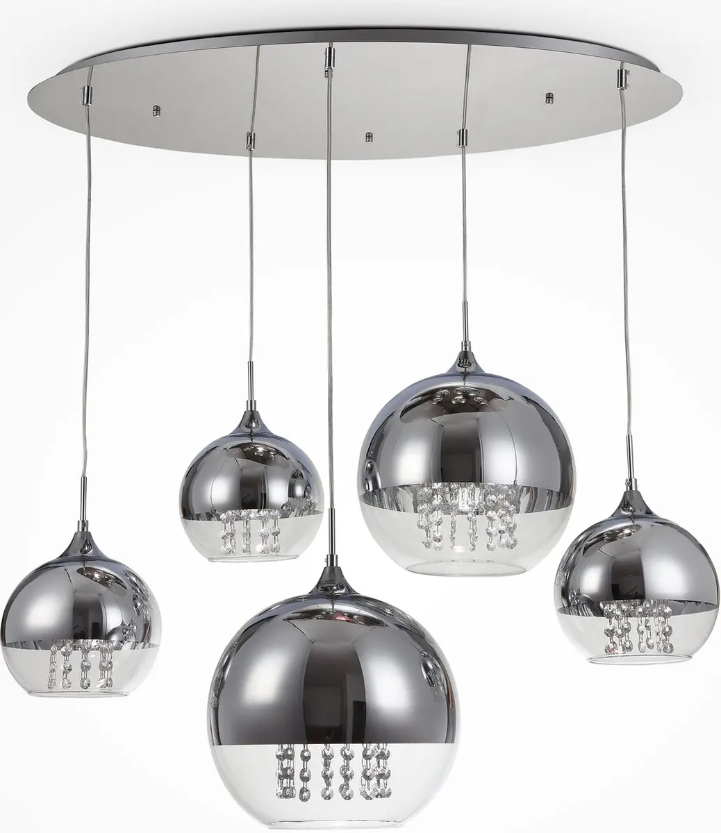 Maytoni Hanglamp Fermi Nikkel - 5 Lichtpunten