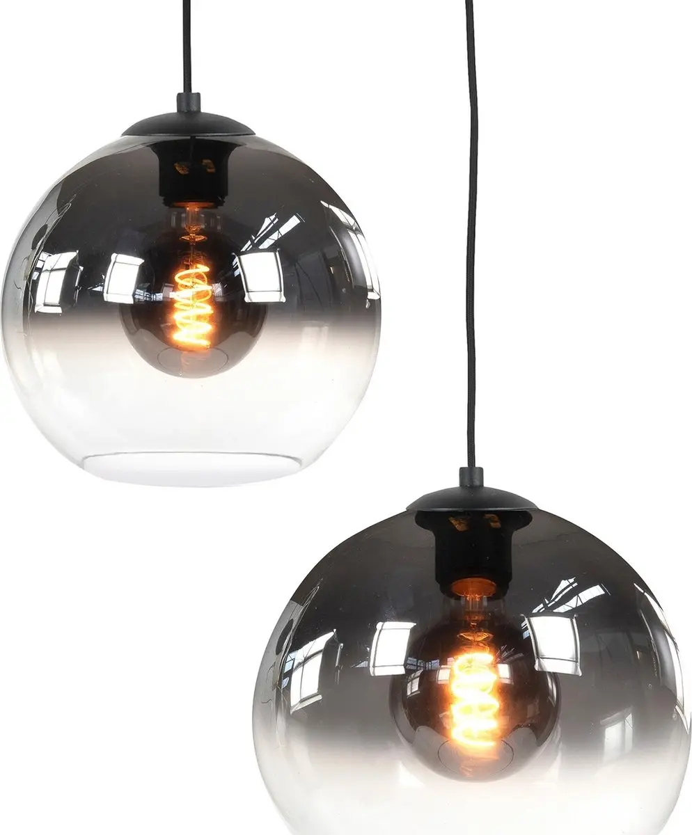 Highlight Fantasy Globe Hanglamp - 6 Lichts Zwart & Smoke