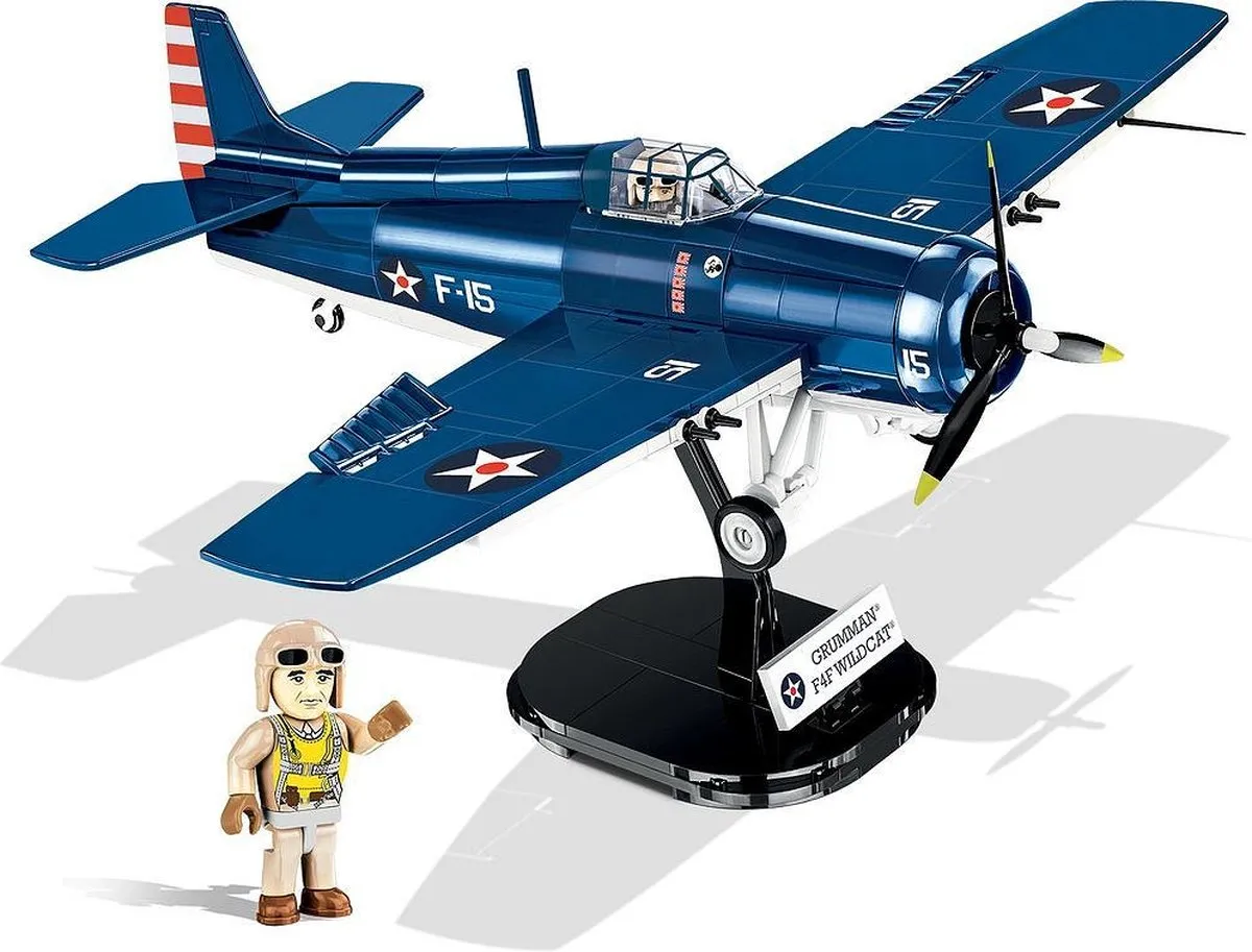 Cobi F4F Wildcat Bouwset 1:32 - 375 Onderdelen - Blauw