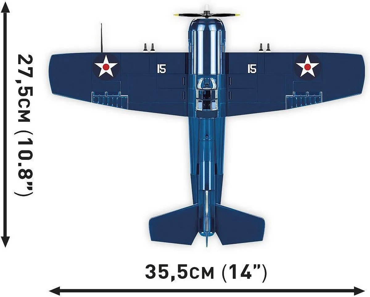 Cobi F4F Wildcat Bouwset 1:32 - 375 Onderdelen - Blauw