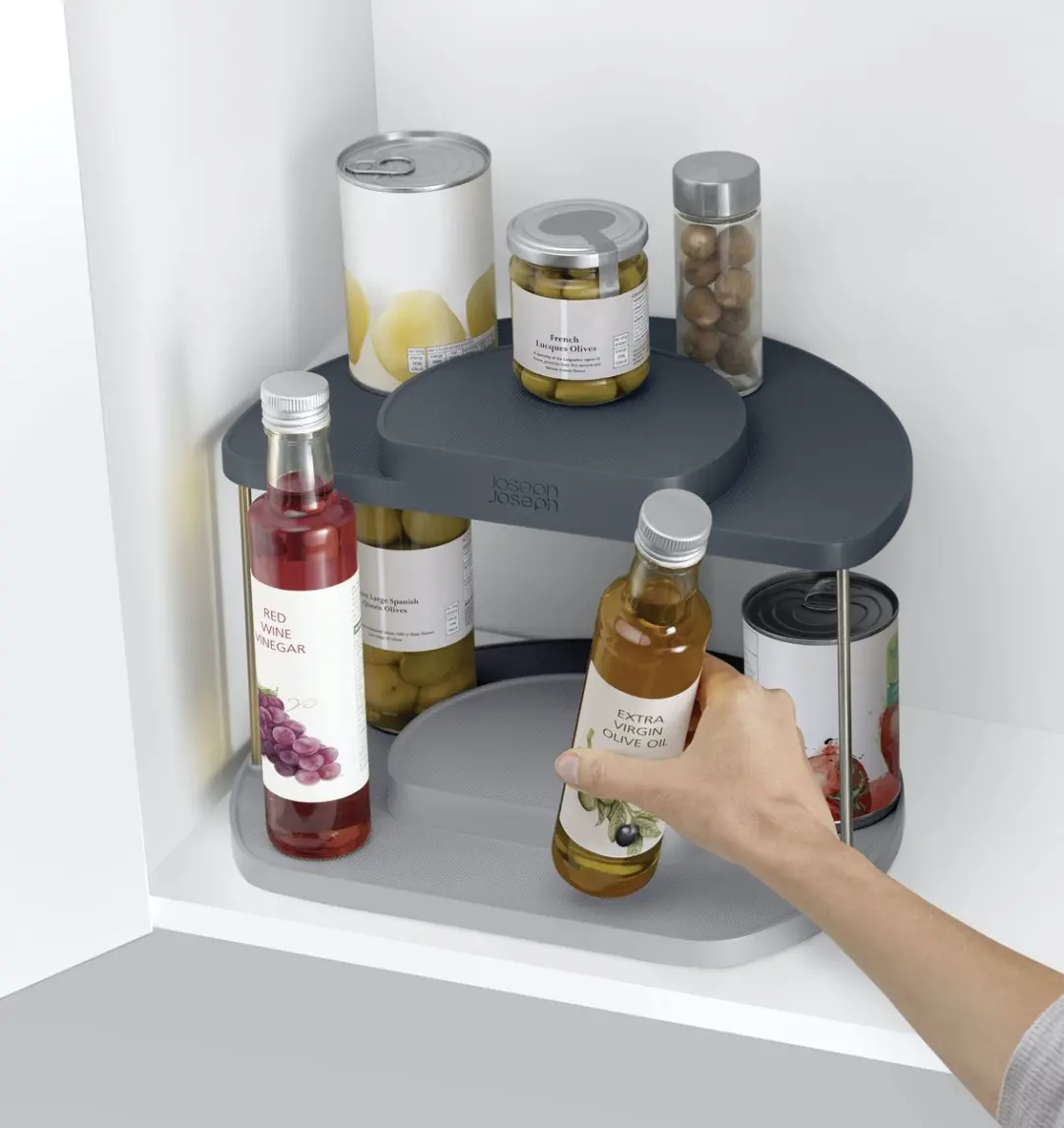 Joseph Joseph CupboardStore Draaiplateau Dubbel 5028420003871 - Grijs