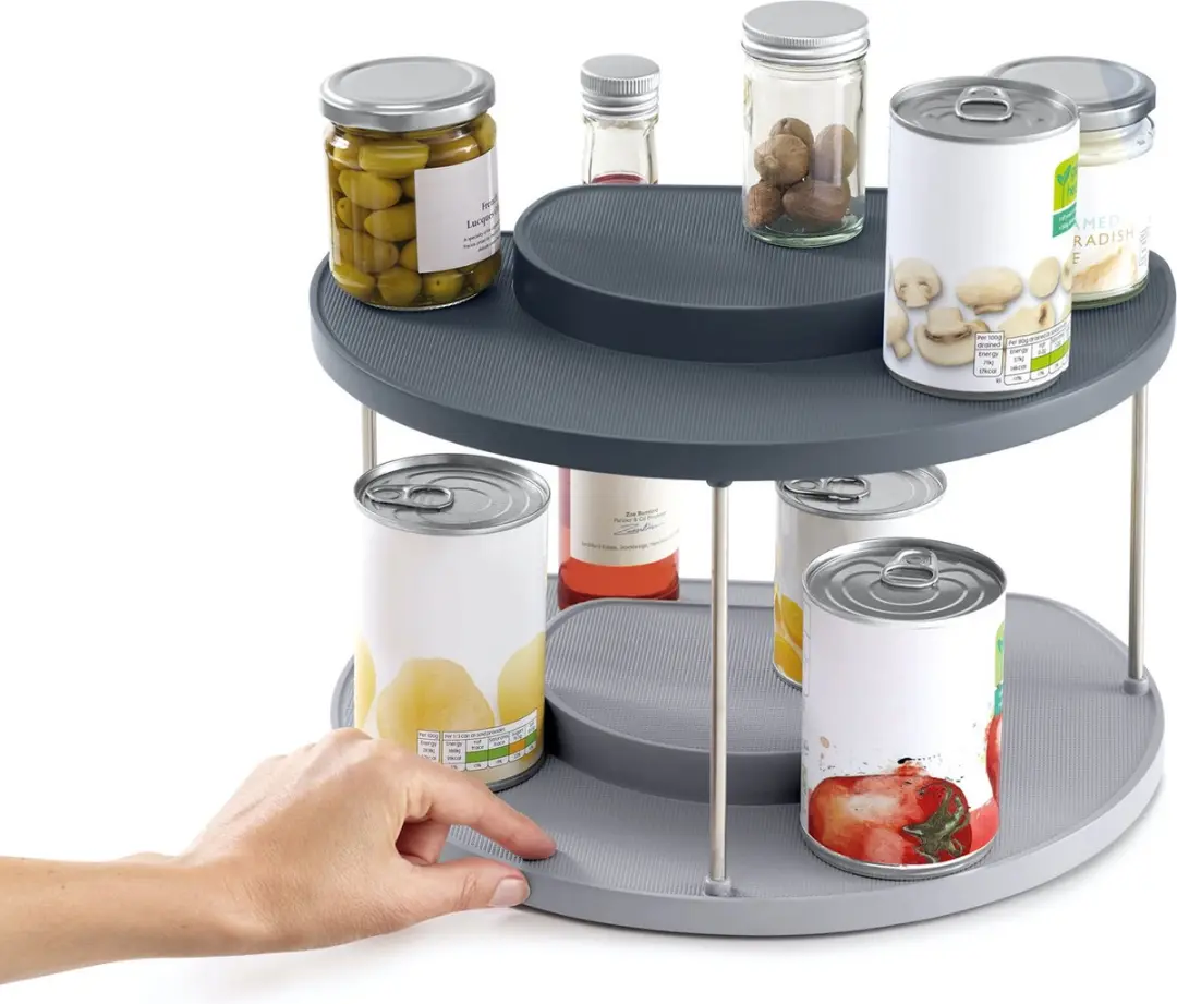 Joseph Joseph CupboardStore Draaiplateau Dubbel 5028420003871 - Grijs