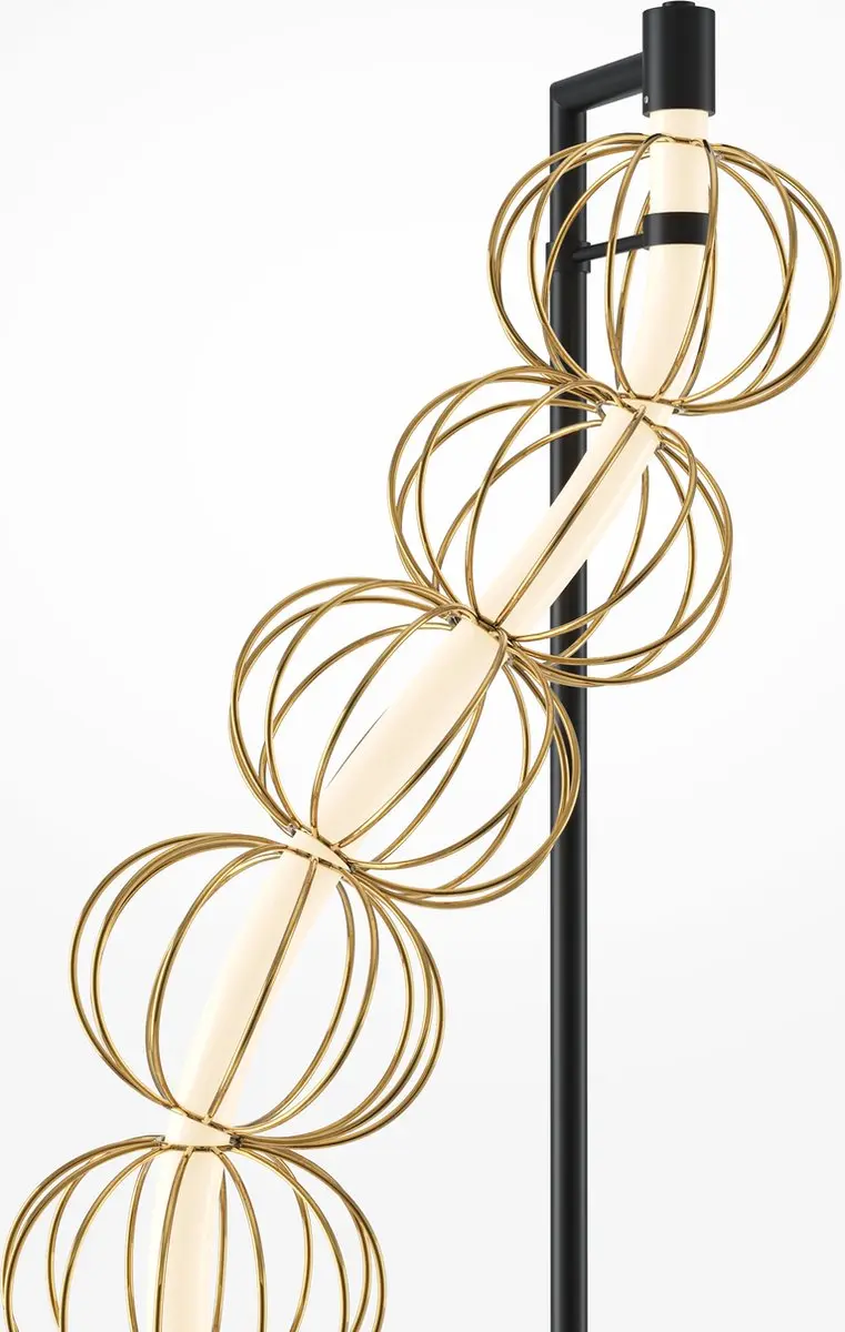 Maytoni Golden Cage Vloerlamp 48W - 155cm - Goud