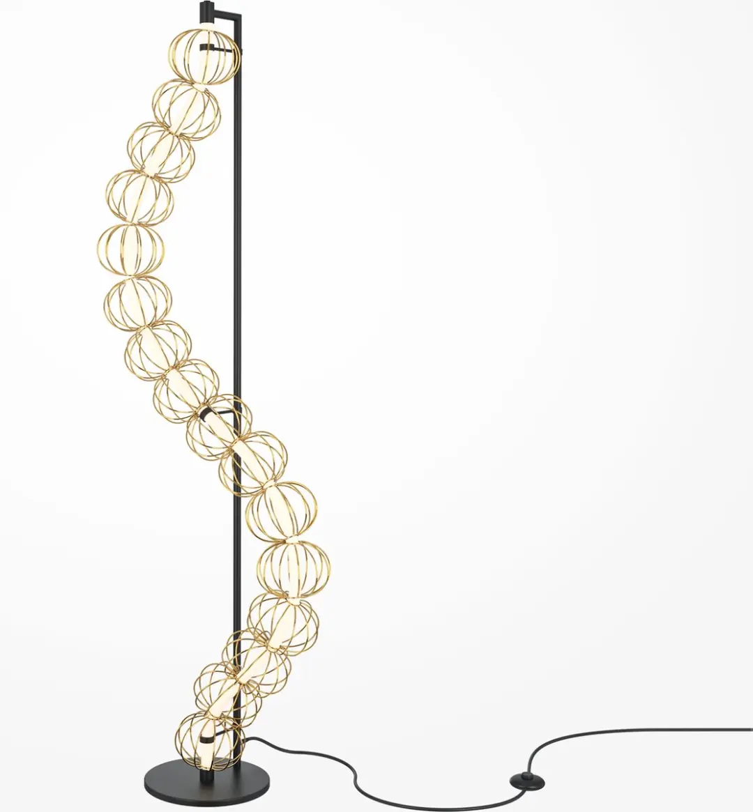 Maytoni Golden Cage Vloerlamp 48W - 155cm - Goud