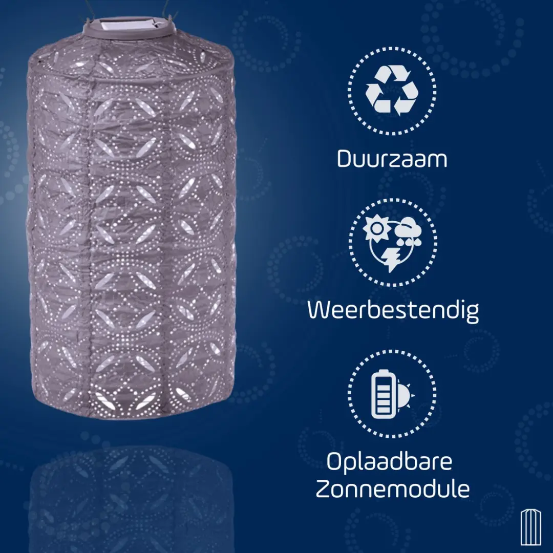 Lumiz Solar Tuinverlichting Mandela Cylinder 18cm - Lichtpaars