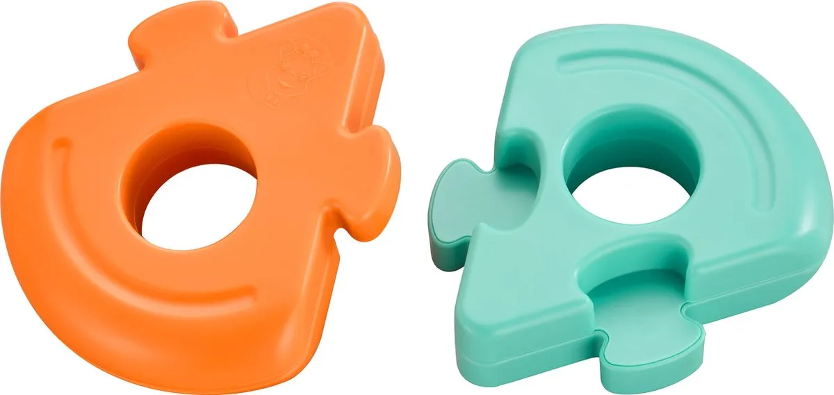 Sophie de Giraf Badpuzzel 523430 - 6 Dieren - 10x20x20cm - Oranje/Blauw