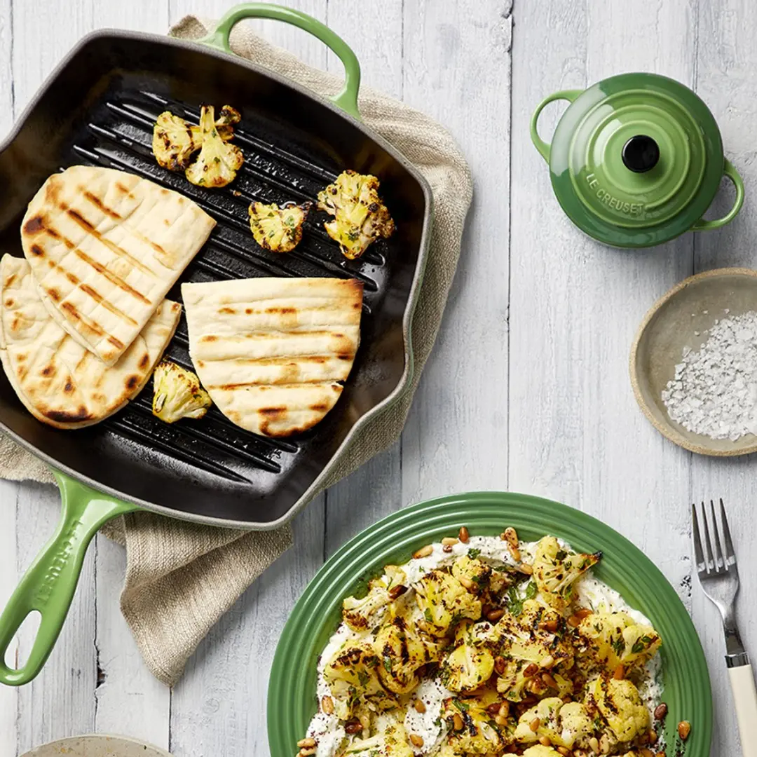 Le Creuset Signature Vierkante Grillpan 26cm - Bamboo