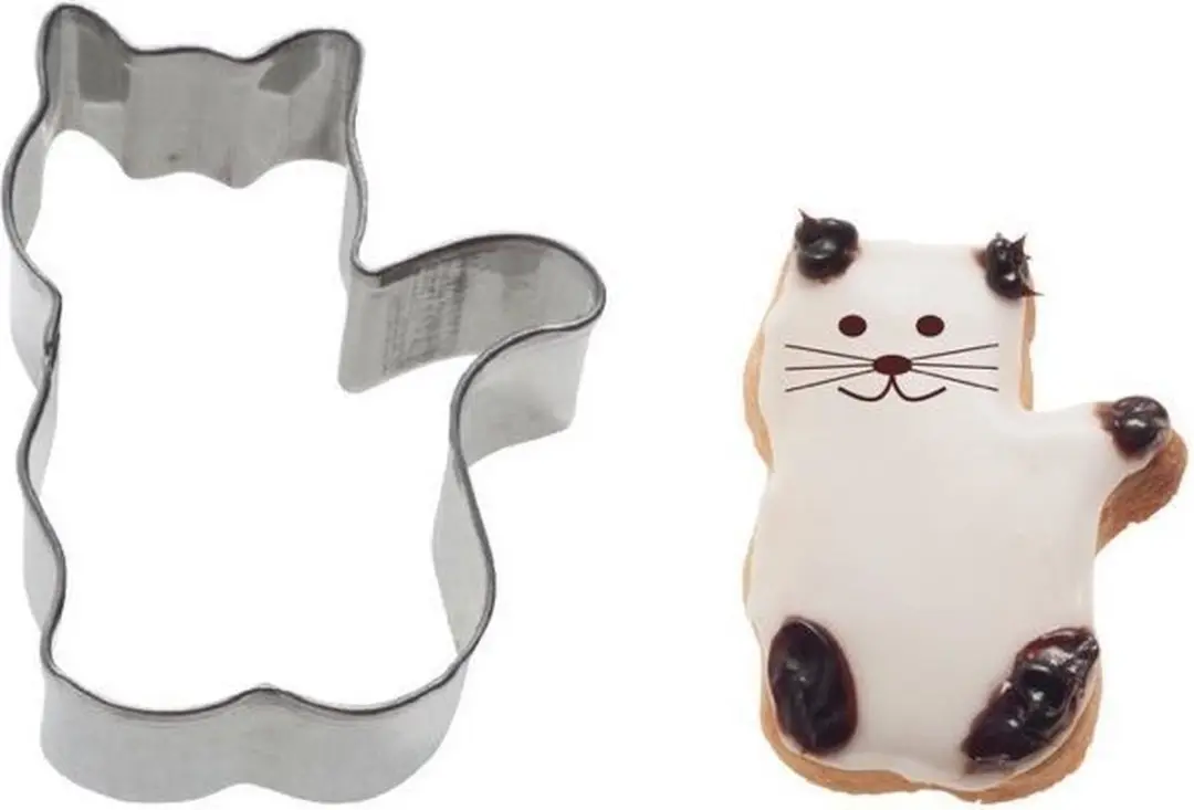 Westmark Uitsteekvorm Kat 5x4x2.2cm - Zilvergrijs