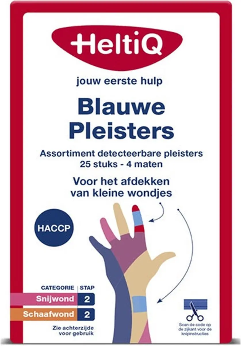 HeltiQ Detecteerbare Pleisterstrips Assorti