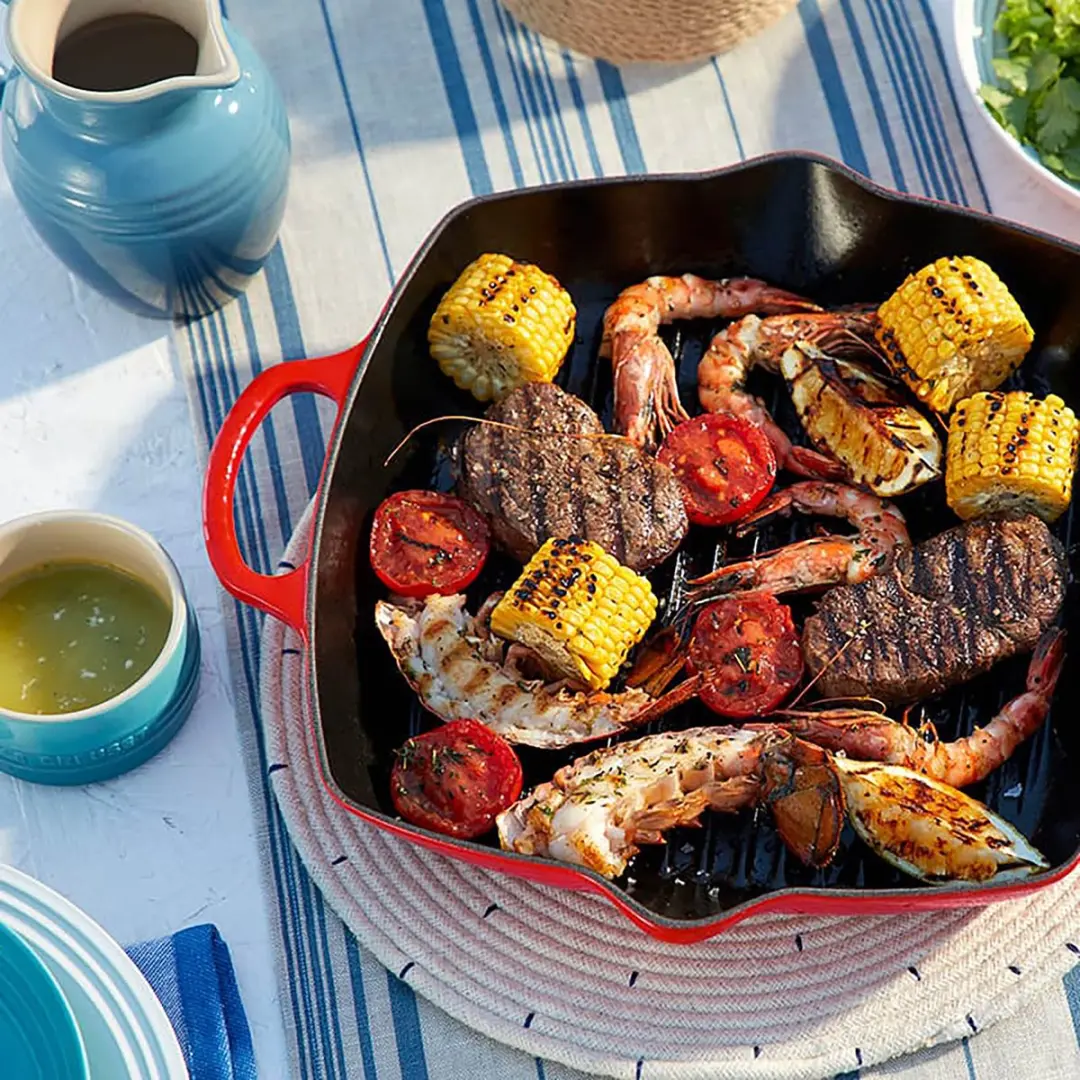 Le Creuset Signature Grillplaat 30cm - Kersenrood