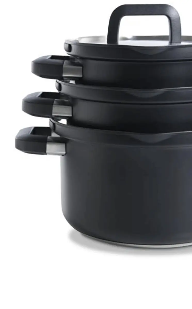 BK Flow Cool Black Pannenset 5-delig - 16/18/20/24cm Inductie RVS
