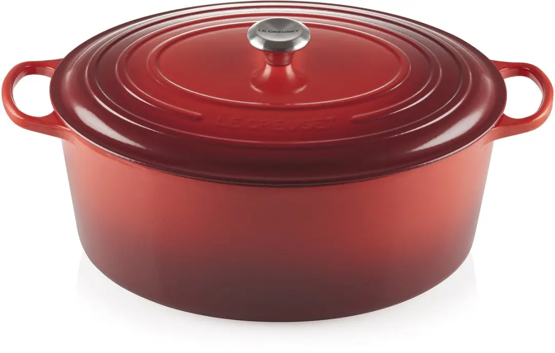 Le Creuset Signature Ovale Braadpan 40cm - 13,9L - Kersenrood