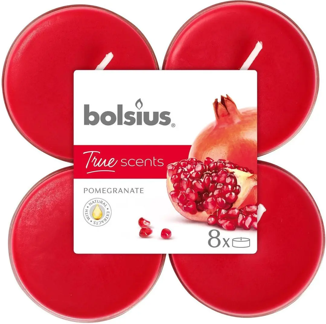Bolsius Maxilichten True Scents Granaatappel Clearcup