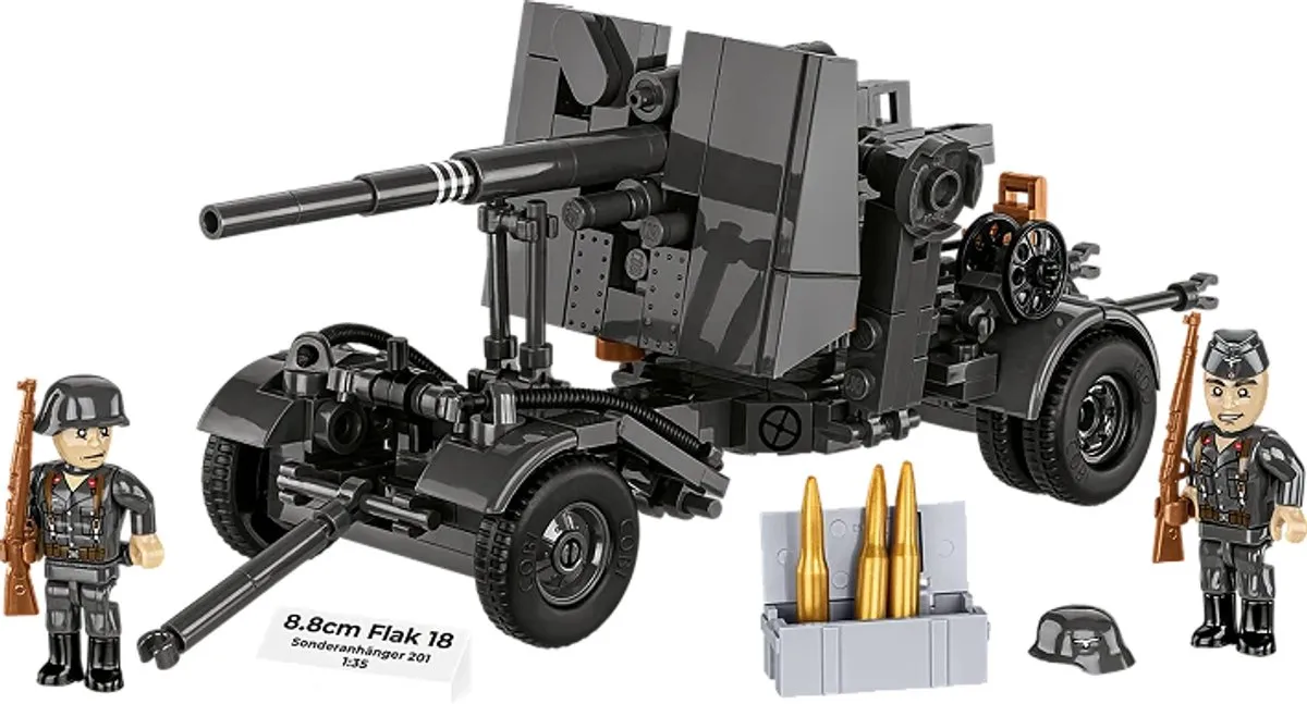 Cobi 3140 Flak 18 met Kar - 360 Stukken - afbeelding 6 van 6