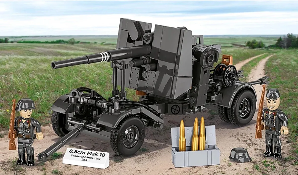 Cobi 3140 Flak 18 met Kar - 360 Stukken