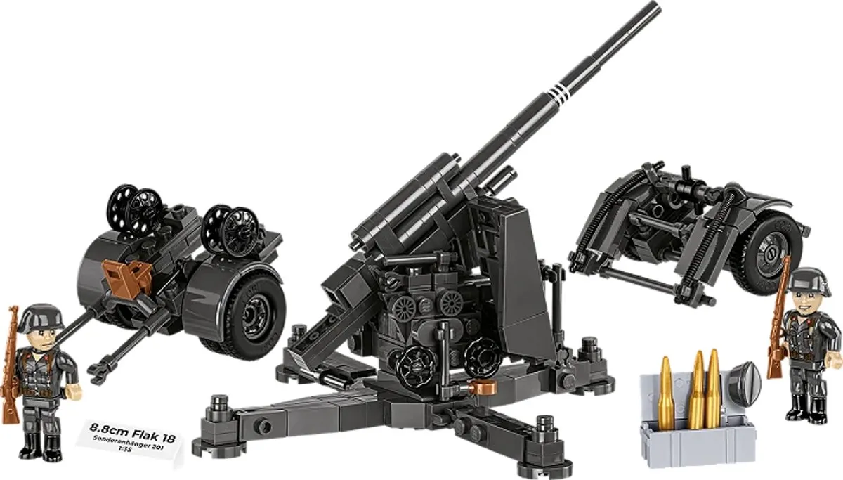 Cobi 3140 Flak 18 met Kar - 360 Stukken
