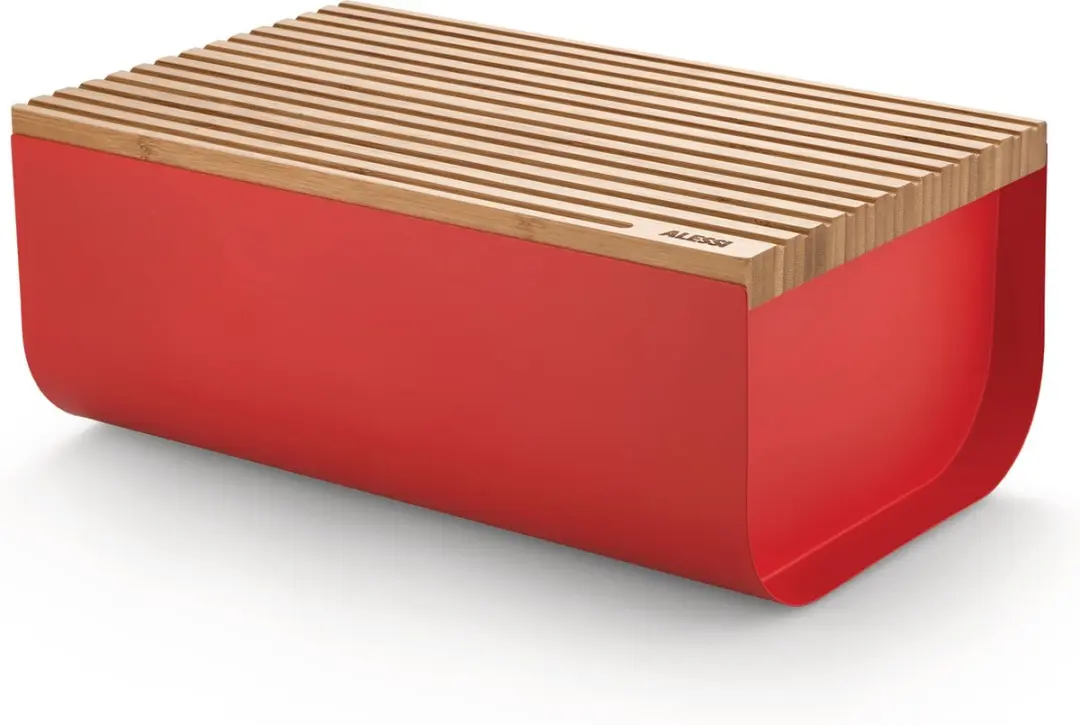 Alessi Mattina Broodtrommel met snijplank - Rood BG03 R