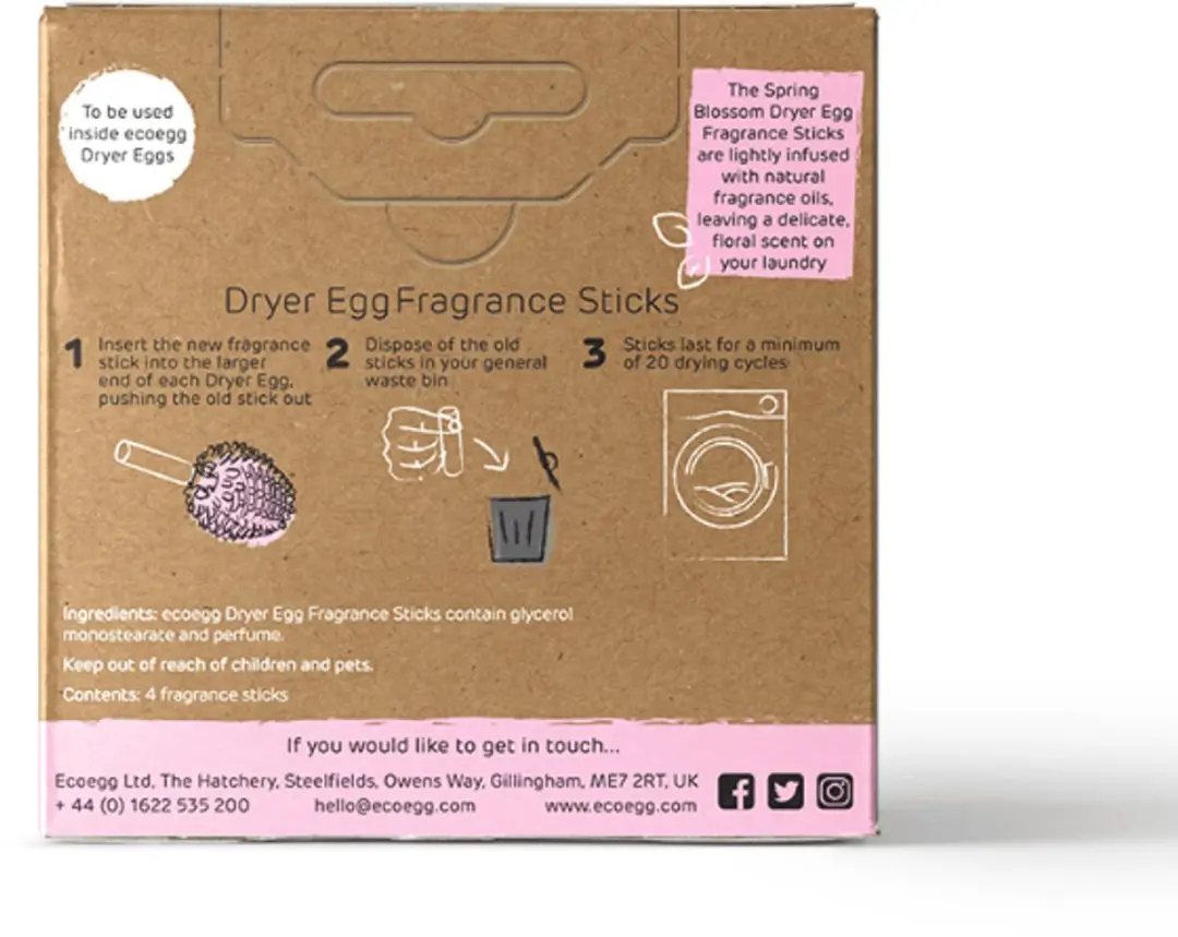 Eco Egg Droog Ei Navulling Lentebloesem Roze - 40 Beurten