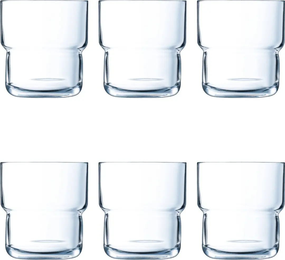 Arcoroc Log Tumbler 22cl - 6 Stuks - Transparant