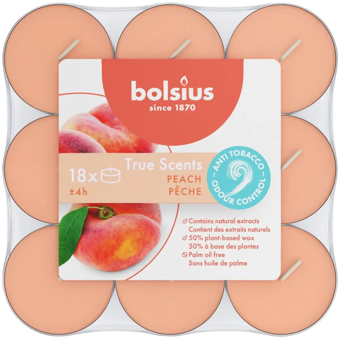 Bolsius True Scents Geurtheelichten Peach